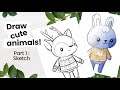 How To Draw Cute Animals - Part 1: Sketching • Art Tutorial