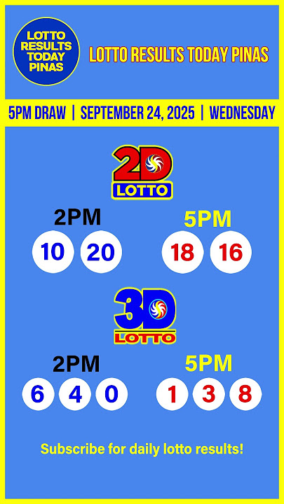 PCSO 2D 3D Lotto Results Today 5pm Draw Wednesday September 24, 2025 #lottoresulttoday