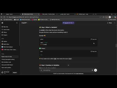 Capa de Python Complete Course (Part 2) | Variables Explained with ChatGPT & Google Colab ✅ 