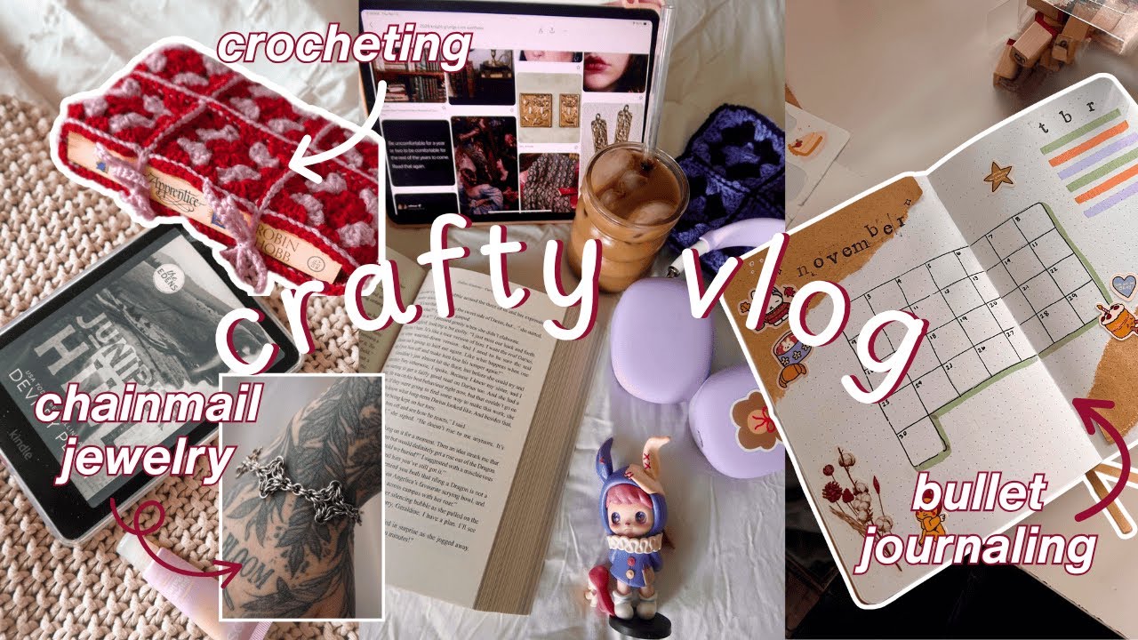 Вяжем крючком чехол для книги, оформляем дневник чтения и пробуем кольчужные украшения | УЮТНЫЙ В...