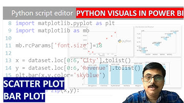 Integrating Power BI with Python Series - Part 3 (Scatter Plot and Bar Plot  in Power BI)