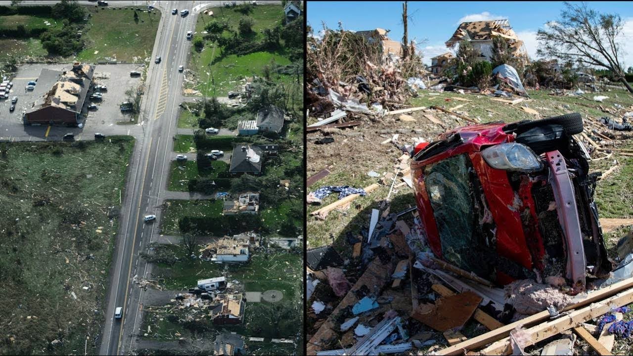 Tornado devastation in Ottawa area seen from the air and ground