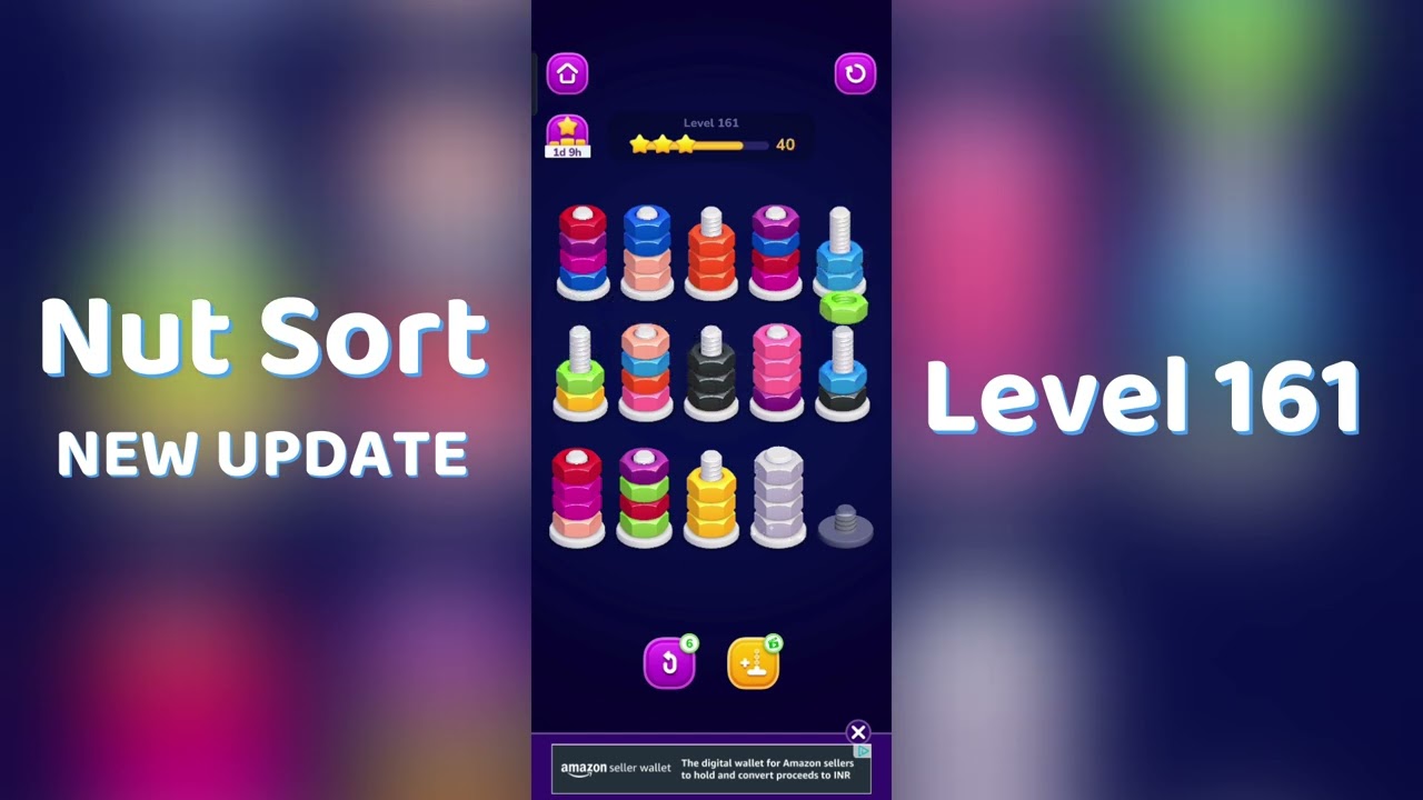 🧩 Nut Sort Level 161 Walkthrough | Step-by-Step Guide 🎮 | Mini Boss