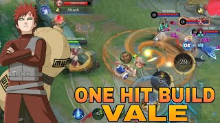 Vale Gaara Gameplay One Hit Build and Emblem !! Build Top Global 1 - MLBB