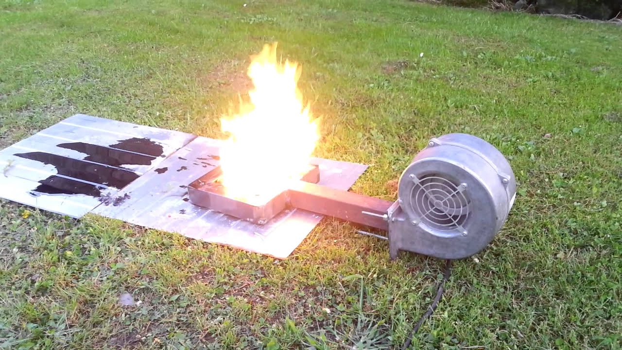 Palnik na olej przepracowany - pierwsze odpalenie Oil burner overworked -  first firing - YouTube