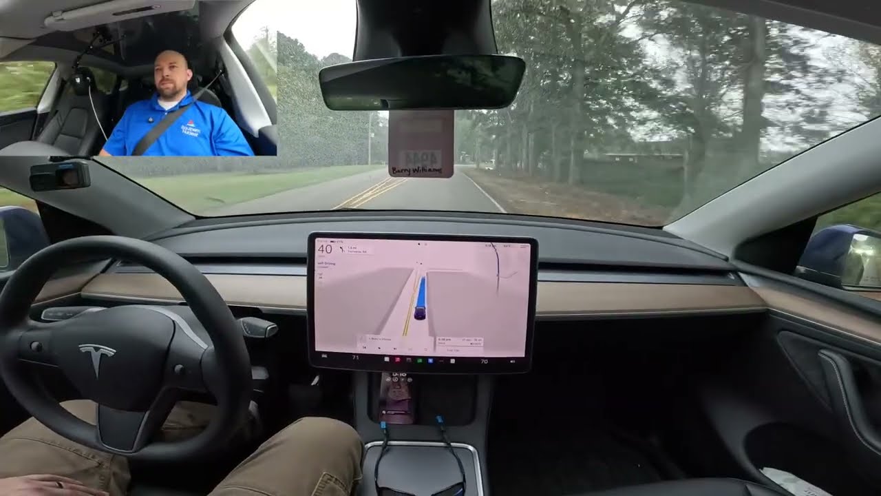 FSD версии 14, первый заезд — полная поездка на работу