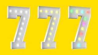 3ft Marquee Light Up Number 7 (Warm Light) Style DIY Tutorial