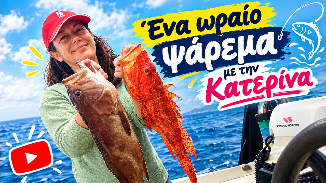 Ενα ωραίο ψάρεμα με την Κατερίνα σε αντίξοες συνθήκες. Βλαχοσφυρίδα, σκορπίνα, καμπανάδες, καρβούνι