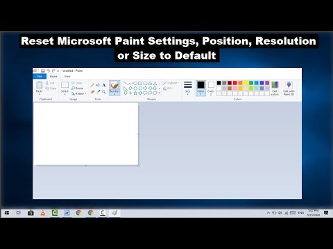 How to Reset Microsoft Paint Settings, Position, Resolution or Size to Default in Windows 10