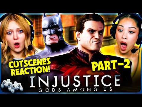INJUSTICE: GODS AMONG US CUTSCENES (Part 2/2) REACTION! | Ultimate Edition | Alli & Vivian