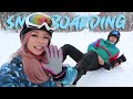 Our First Time Snowboarding ft. Japanese BBQ Mukbang