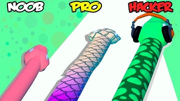Colorful Snake - Match Color 🐍 MAXIMUM LEVEL Snake Run Race NOOB vs PRO vs HACKER