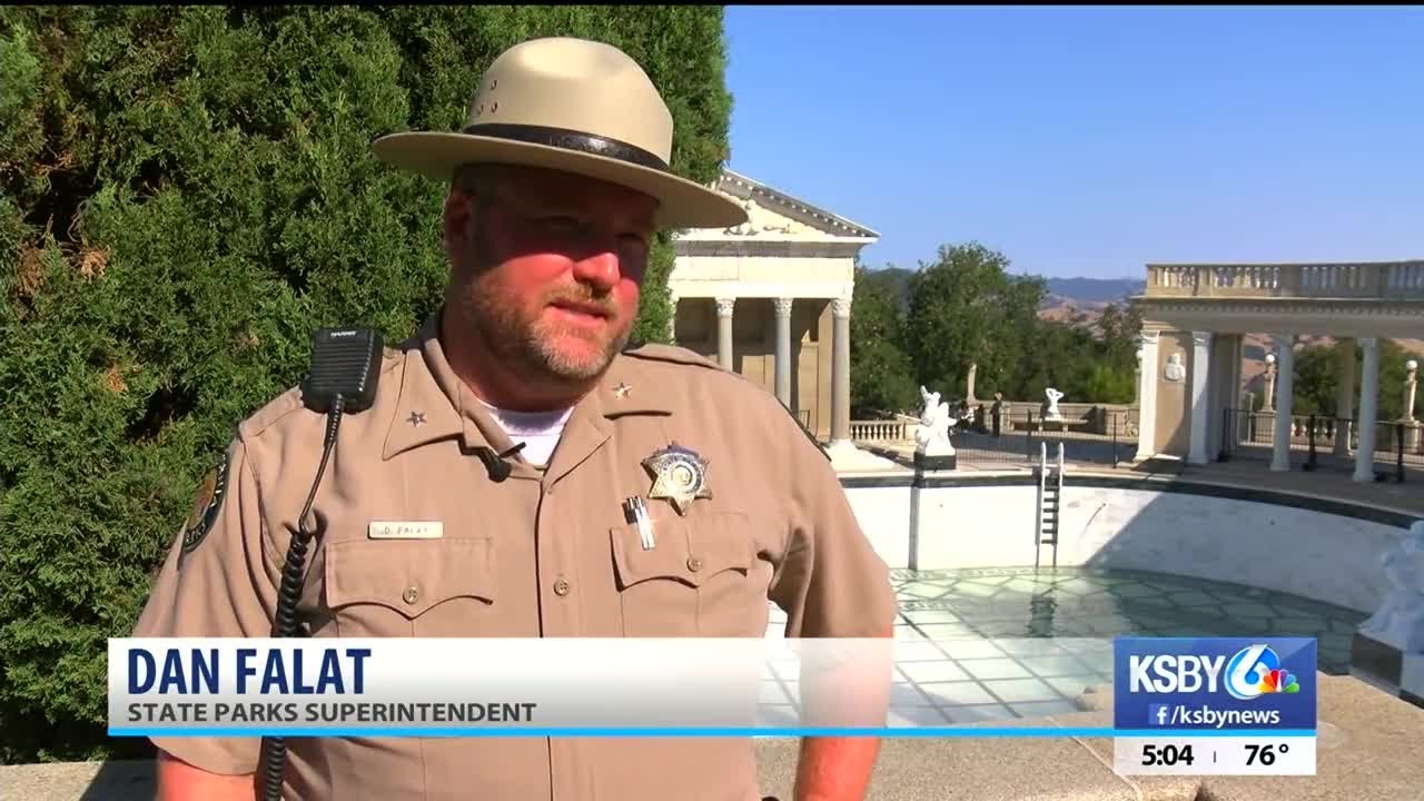 Water begins to fill Hearst Castle’s Neptune Pool after renovations