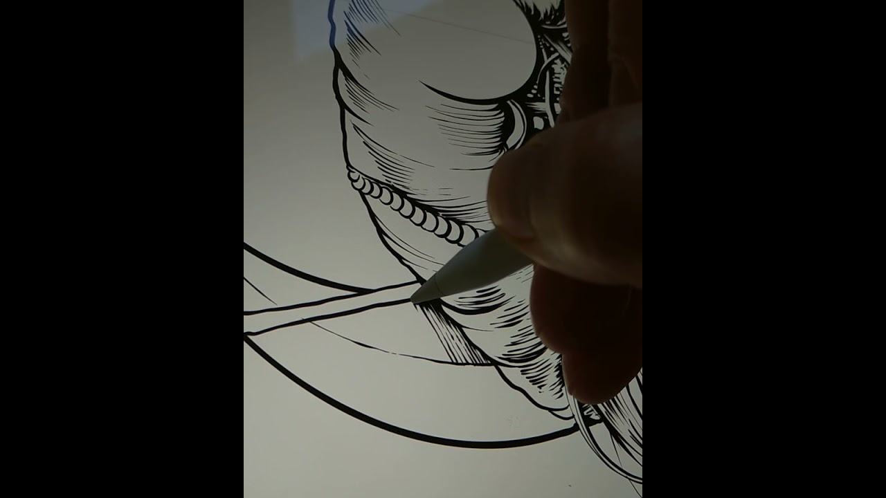 Inking in procreate on iPad Pro 12.9 - Kacper Giłka Art