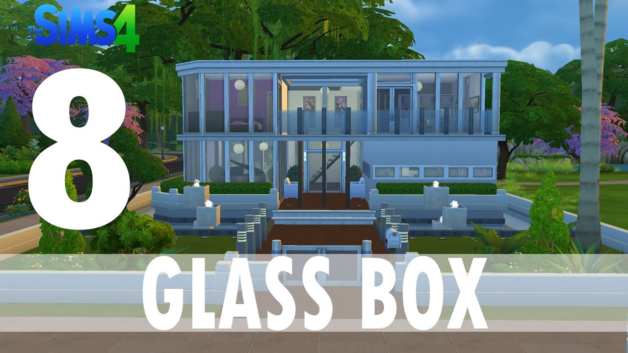 The Sims 4: Houses #8 - "Glass cube" modern house - TheDriXx97 - YouTube