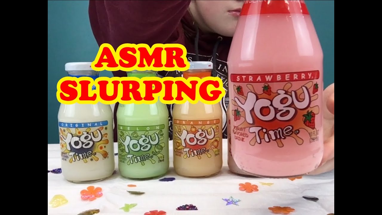 ASMR YOGU TIME JAPANESE YOGURT DRINK | SLURPING DRINKING SOUNDS | ASMRtist