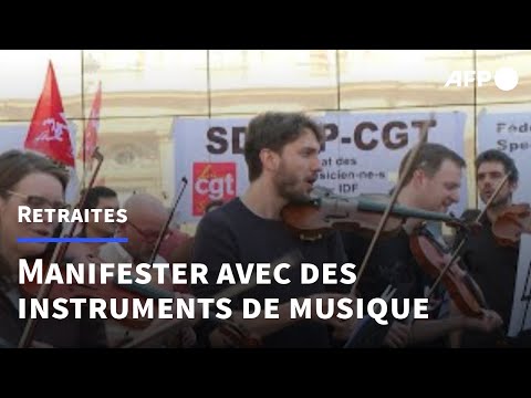 AFP: Réformes des retraites: des musiciens manifestent devant le Conseil d'État | AFP