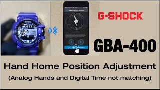 GBA-400 G-Shock Home Position Adjustment - Tutorial " How to Sync Analog Hands & Digital Time ? " screenshot 3