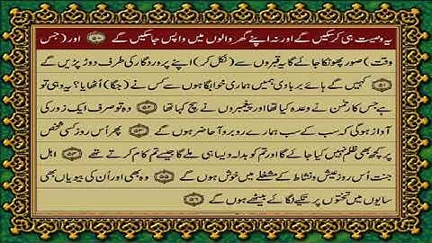 36 SURAH YASEEN JUST URDU TRANSLATION WITH TEXT FATEH MUHAMMAD JALANDRI HD