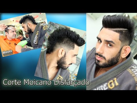 corte moicano disfarcado