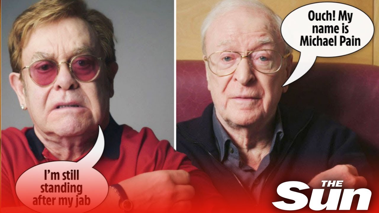 Elton John teams up with Michael Caine to encourage Brits to get Covid jab