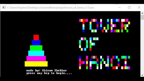 Games in C: Tower of Hanoi