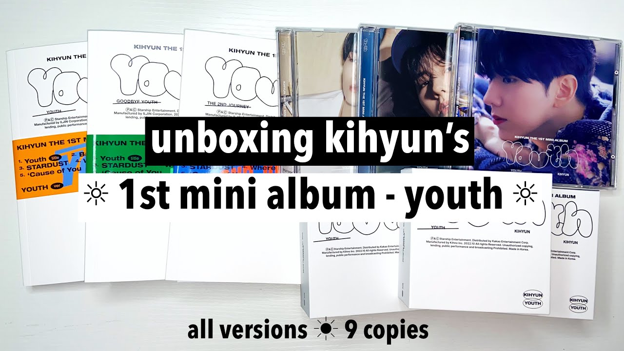 ☼ unboxing kihyun's 1st mini album ☀︎ youth ☼ - YouTube