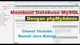 Pemrograman Java : Membuat Database MySQL Dengan PhpMyAdmin