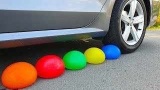 Crushing Crunchy Soft Things By Car Experiment Water Balloons Vs Car