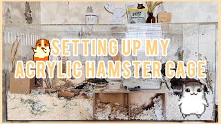 Setting Up Acrylic Hamster Cage | ASMR and I went broke for my hamster