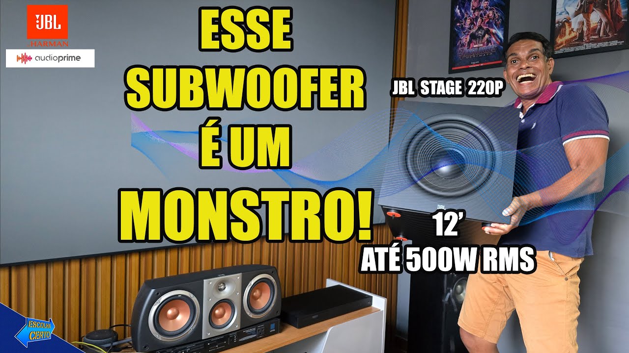 O MONSTRO Chegou! JBL Stage 220P Esse Subwoofer Trouxe mais impacto nos filmes e músicas