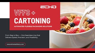 Vertical Form Fill Seal + Cartoning Line — Fully Automated Food Packaging Solution | Echo Machinery