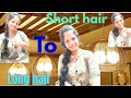 10 min లో/extension తో చిన్న జుట్టు నుంచి పెద్ద జుట్టుకి/simple trick with 3 hair styles #hairstyle