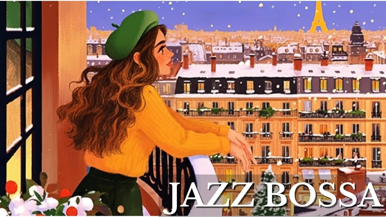 Paris Winter View from the Window ☕  Warm Bossa Nova & Cozy Jazz