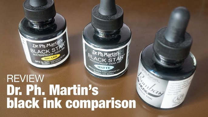 BLACK INK COMPARISON! - Dr. Ph. Martin's VS Winsor and Newton
