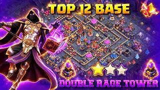 Top 12 TH18 DOUBLE RAGE TOWER Bases | TH18 NEW ANTI 2 STAR WAR   LEGEND BASE LINK | COC .