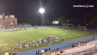 Ajay Proeung catches 4 yard TD pass from Daniel Smith to give Lowell 20-0 lead over Lawrence