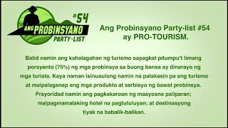 Ang probinsyano party list #54 ay pro ...