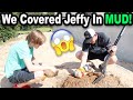 😱 WE COVERED JEFFY IN MUD!!! 😱