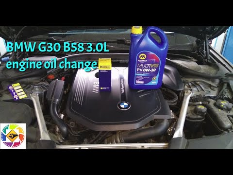 BMW G30 B58 замена масло мотора - YouTube