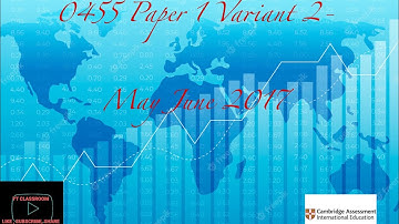 IGCSE Economics | 0455/12/M/J/17 | #YTClassroom