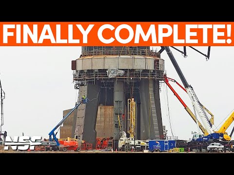 Final Launch Mount Shielding Installed | SpaceX Boca Chica