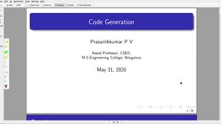 23. Code Generation  -PART-1 -  Issues in Code generation