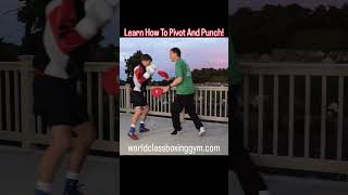 How to Pivot and Punch: Improve Your Footwork & Power #boxing #boxingtraining  #boxingfootwork