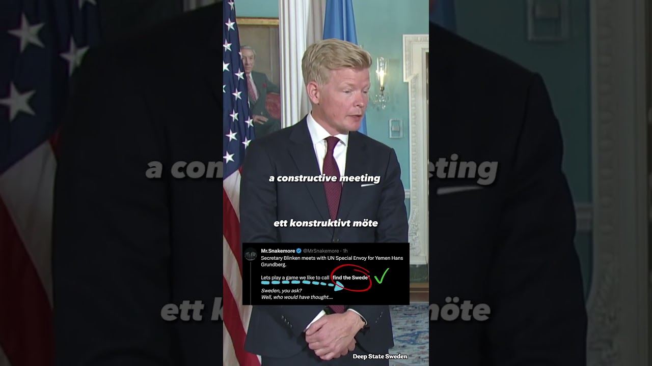 Hans Grundberg UN Special Envy for Yemen 🇸🇪🇵🇸