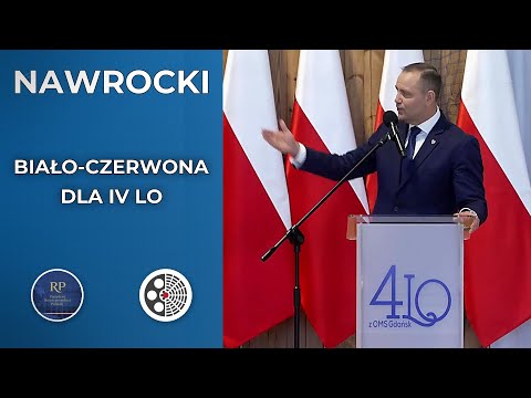Karol Nawrocki na 80-leciu IV LO: flaga, pamięć i sport