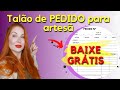 TALÃO DE PEDIDO ARTESANATO - BAIXE GRÁTIS - FAMÍLIA DIY