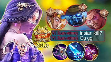 Luo Yi Against a HERO TYPE POKE & SLOW (One Shot Delete) Luo Yi Top 1 Global 2022 - Mobile Legends