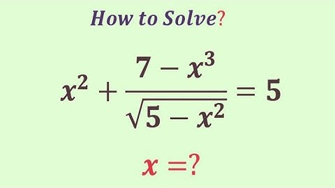 Amazing Olympiad math algebra Problem | 99%  Failed to Solve | x=?