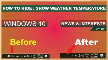 How to Show / Hide Weather Temperature in windows Taskbar || AF Official ||